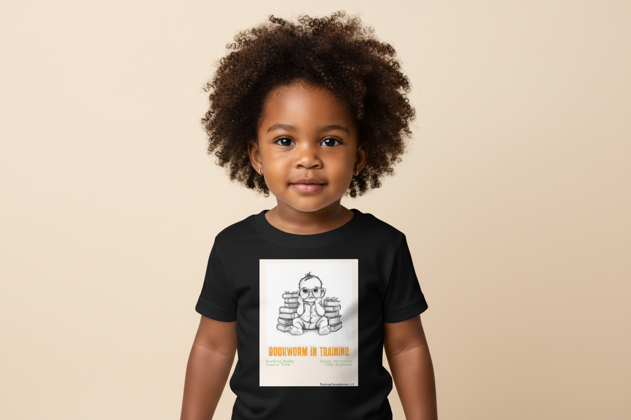Toddler with beautiful curls wearing shirt